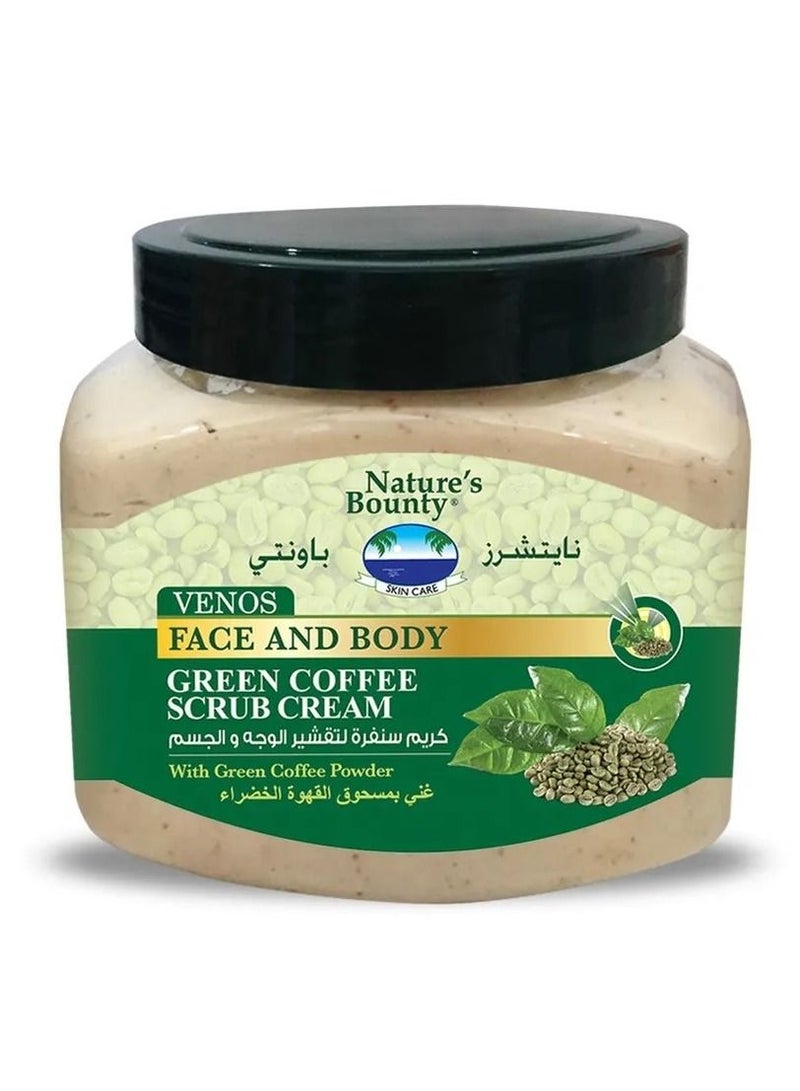 Nature's Bounty Green Coffee Venos Scrub Cream – Gentle Exfoliation & Skin Firming, 300 ml