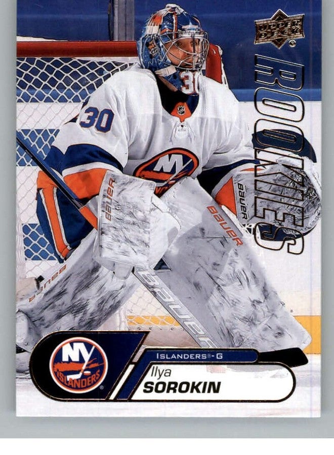 Upper Deck 2020-21 Upper Deck NHL Star Rookies Box Set #24 Ilya Sorokin New York Islanders Hockey Card (RC - Rookie Card) NM-MT - Image 1