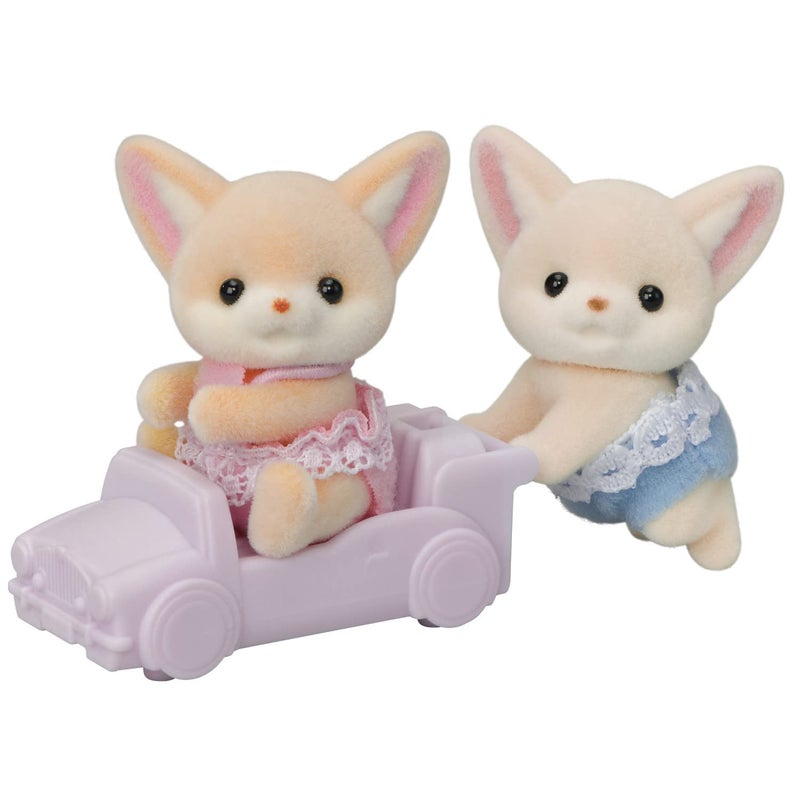 Calico Critters Fennec Fox Twins, Set of 2 Collectible Doll Figures - Image 1