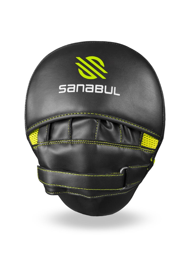 سنابول - قفازات الملاكمة الأساسية المنحنية MMA للسجال والتدريب (أسود/أخضر) - Image 1