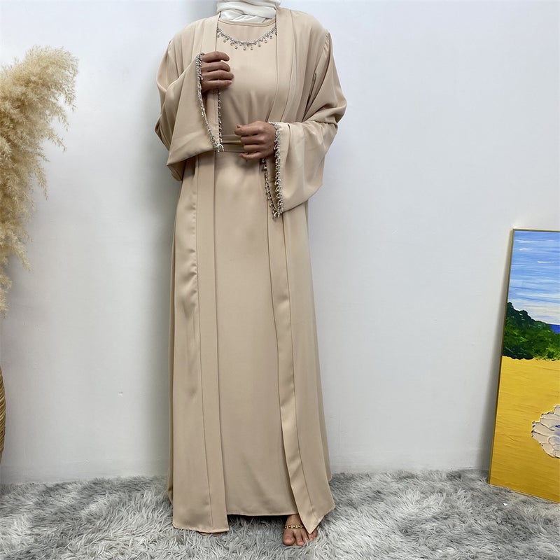 monica fashion Sleeveless Dress & Cardigan Set - Elegant Commuter Style - Image 2