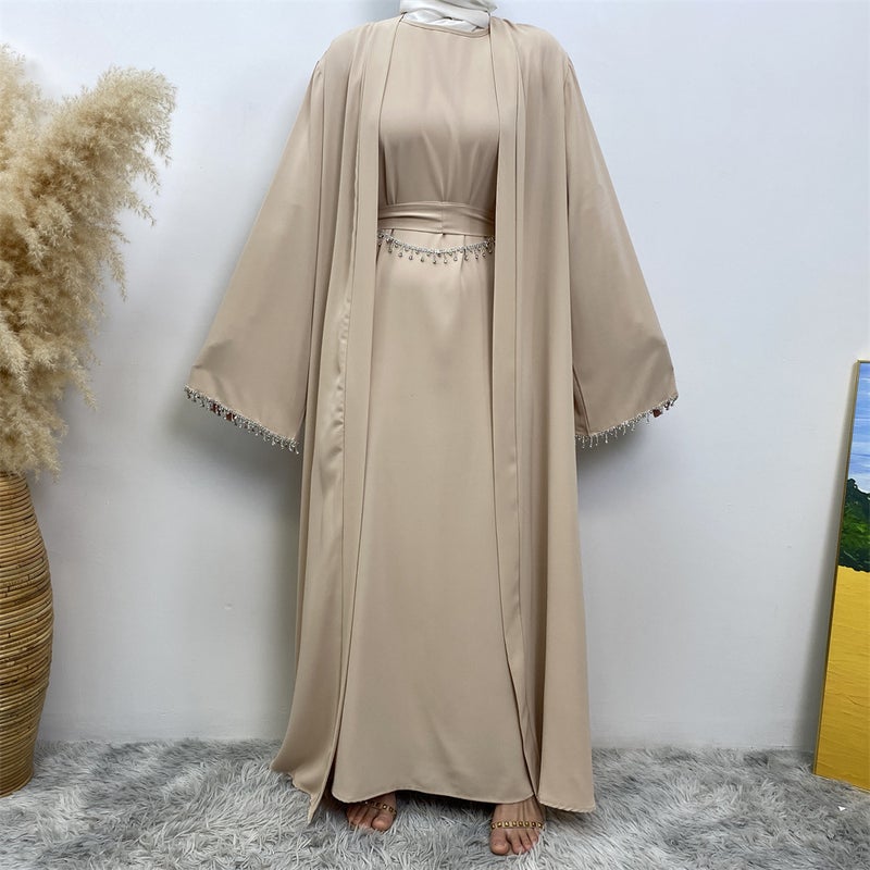 monica fashion Sleeveless Dress & Cardigan Set - Elegant Commuter Style - Image 1