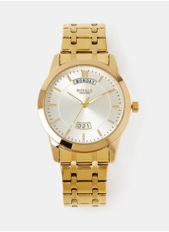 Royale Mega Round Shape Analog Wrist Watch RE197/12 - 40mm - Gold  - Image 1