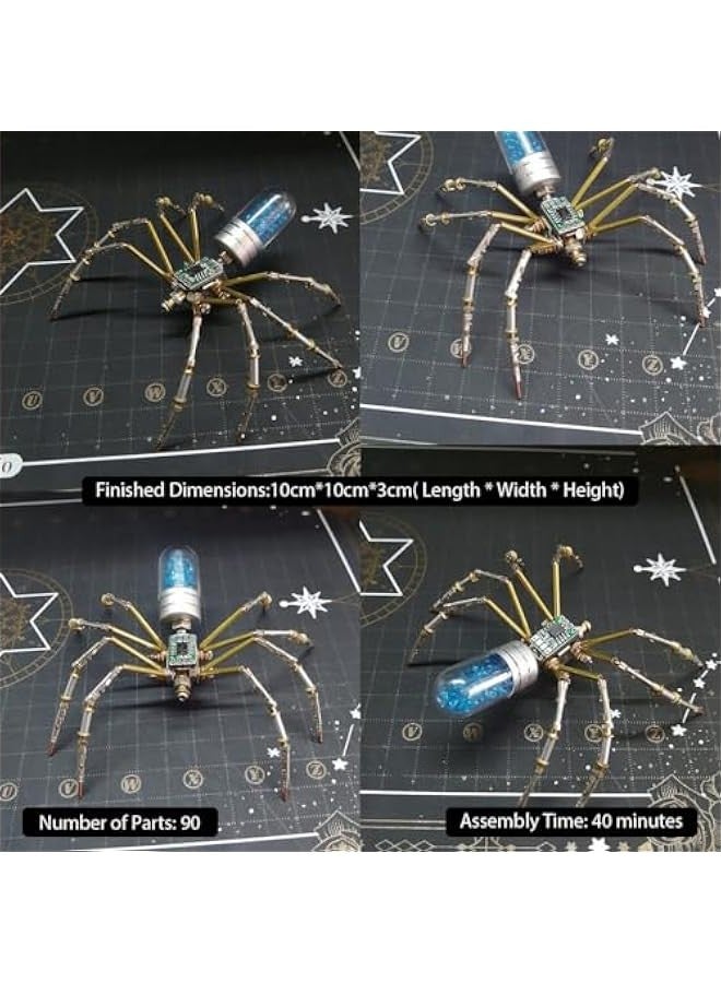 جيني احجية معدنية ثلاثية الابعاد للحشرات، 90 قطعة من نموذج الدوائر الميكانيكية ستيمبنك، هدايا للمراهقين والبالغين (اصدار المجموعة/ازرق)، OCKHHVC32JH1O51W8140YSRC - Image 2