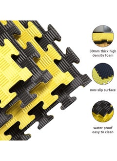 Yalla HomeGym Homegym 1 Squared Meter 30Mm Premium Exercise Mat With Eva Rubber Foam Interlocking Floor Tiles (105X105X0.3 Cm) Protective Flooring Mats  - Image 3