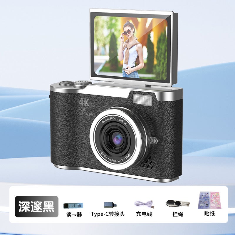 HD Flip Screen Kids Digital Camera with Photo Printing, CCD Sensor for Girls
