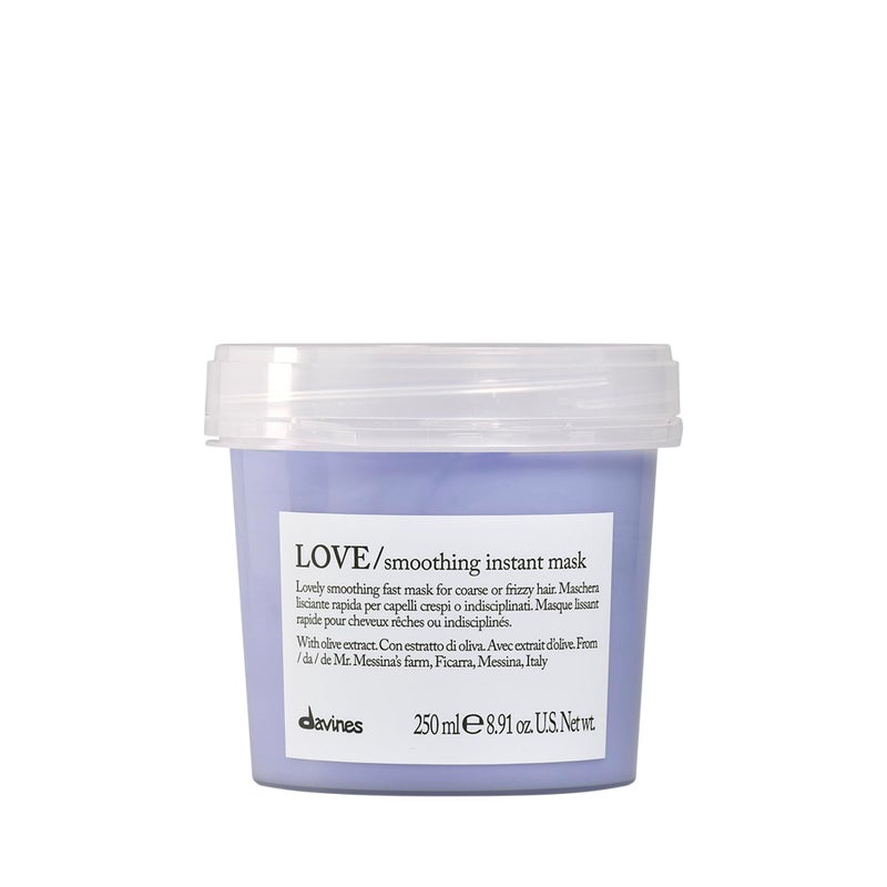Davines LOVE Smoothing Instant Mask, Anti-Frizz Action for Sleek and Smooth Results, 1 Count, 8.45 fl. oz. - Image 1