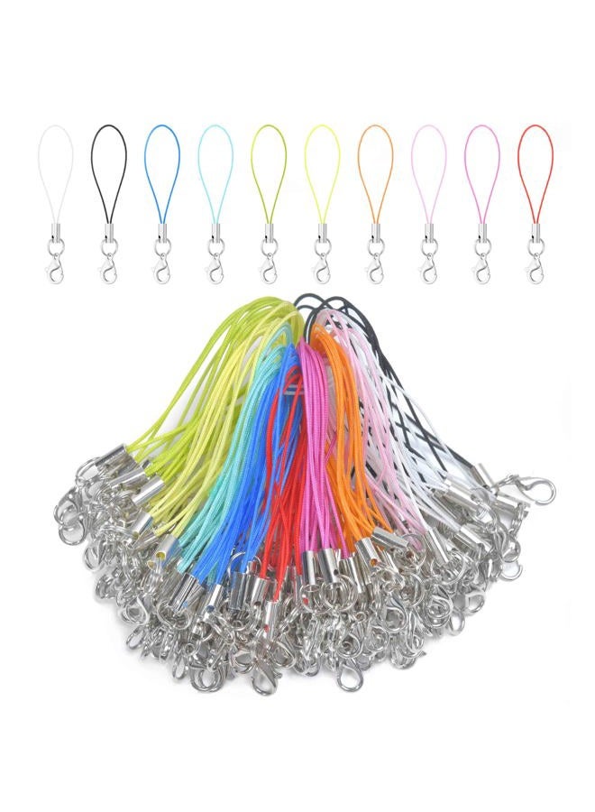 MKCYD 100Pcs Phone Charms Strap with Lobster Clasp Lanyard Straps,Lariat Lanyard Charms Pendant Clasp for Cell Phone USB Keychains DIY Jewelry Accessories - Image 1