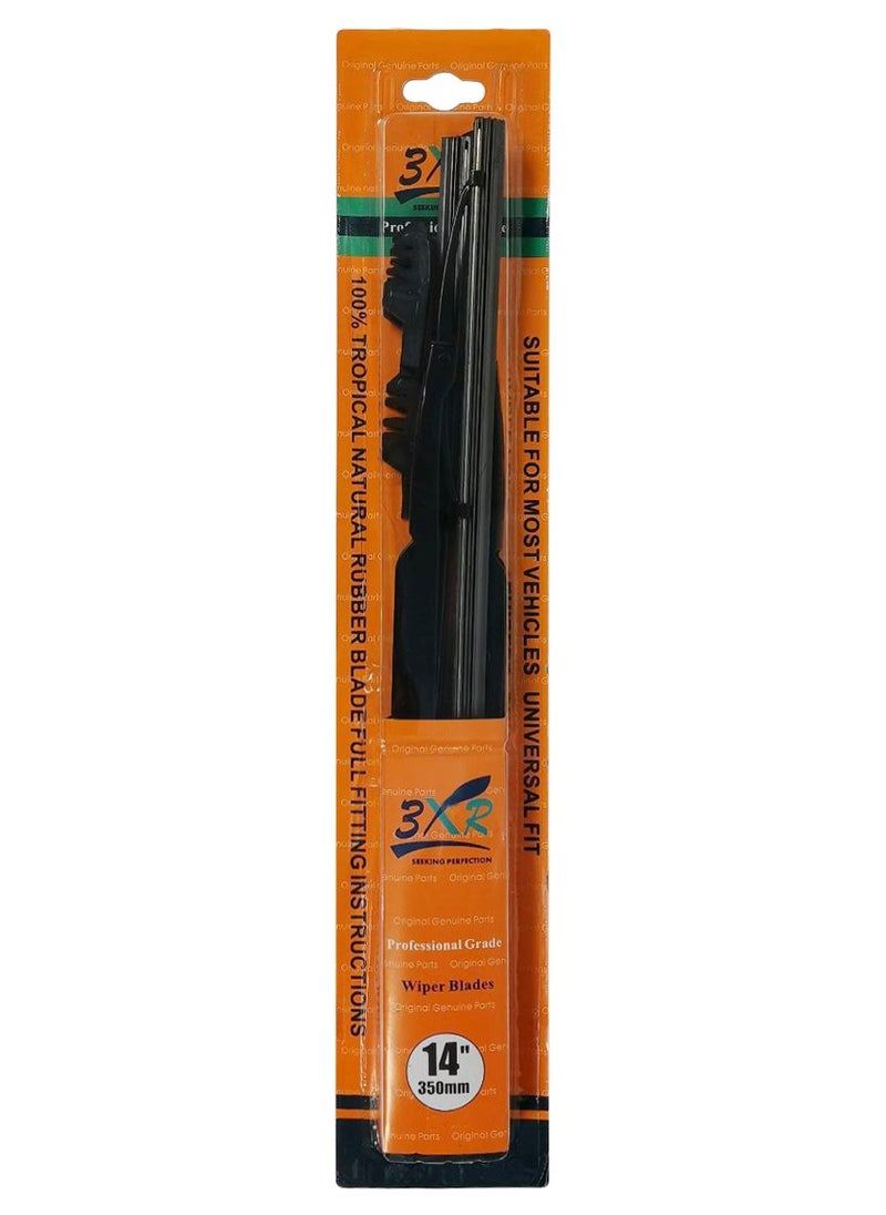 3XR - 3xr 2 قطع شفرات ممسحة الزجاج للسيارة 14" 350 ملم. مجموعة شفرات ممسحة ذات جودة عالية شاملة - Image 1