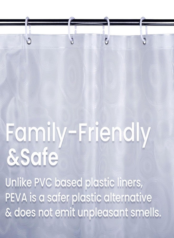 LiBa PEVA Shower Curtain Liner with 12 Plastic Rings - 8G Waterproof Shower Liner for Bathroom, 72x72 Inch Stall Shower Curtain Liner with Magnets, Oceanic Gradient Weighted - Image 3