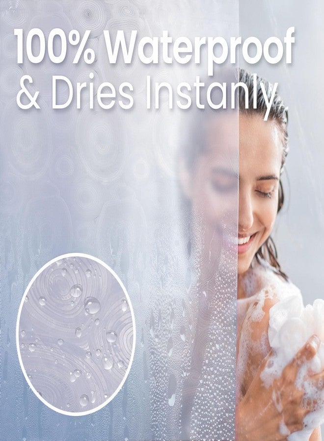 LiBa PEVA Shower Curtain Liner with 12 Plastic Rings - 8G Waterproof Shower Liner for Bathroom, 72x72 Inch Stall Shower Curtain Liner with Magnets, Oceanic Gradient Weighted - Image 5