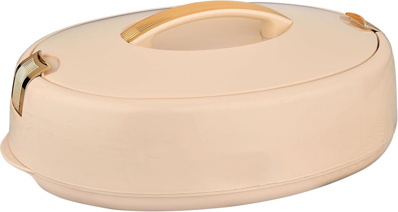 Zinnia Elegant Oval Deluxe Thermo Hot Pot, 5L - Stainless Steel Interior, Plastic Exterior, Modern Design - Image 2