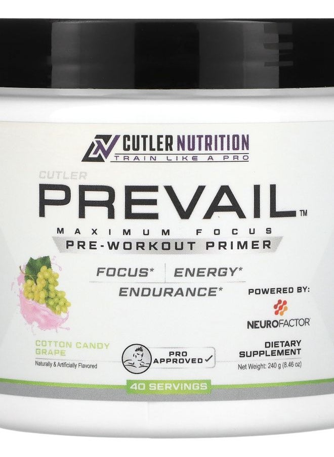 Prevail PreWorkout Primer Cotton Candy Grape 8.46 oz (240 g) - pzsku/ZF3DD84FDC4E98B671379Z/45/_/1730766827/c7e2f614-e758-4700-a950-d1a03350a4f4