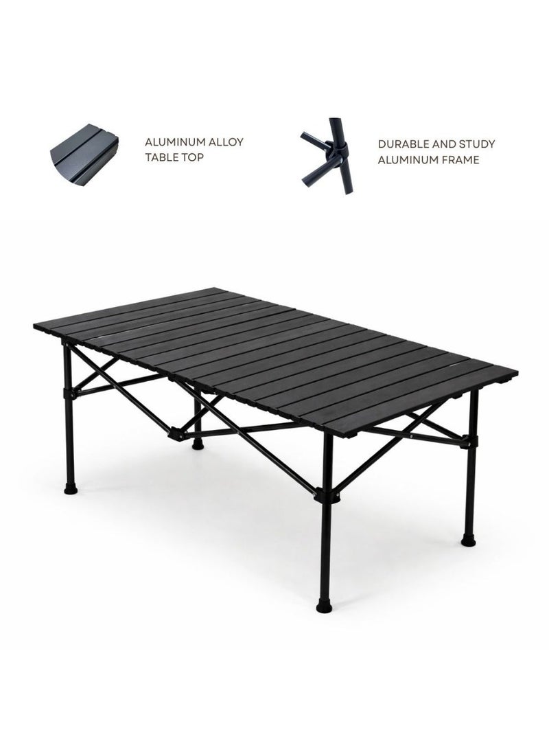 Outdoor Folding Camping Chair & Table Set – 6 Chairs (69×46×63 cm), Portable Picnic & Garden Furniture - Image 2