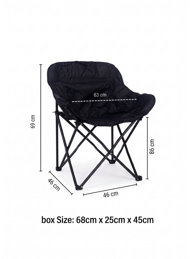 Outdoor Folding Camping Chair & Table Set – 6 Chairs (69×46×63 cm), Portable Picnic & Garden Furniture - Image 3