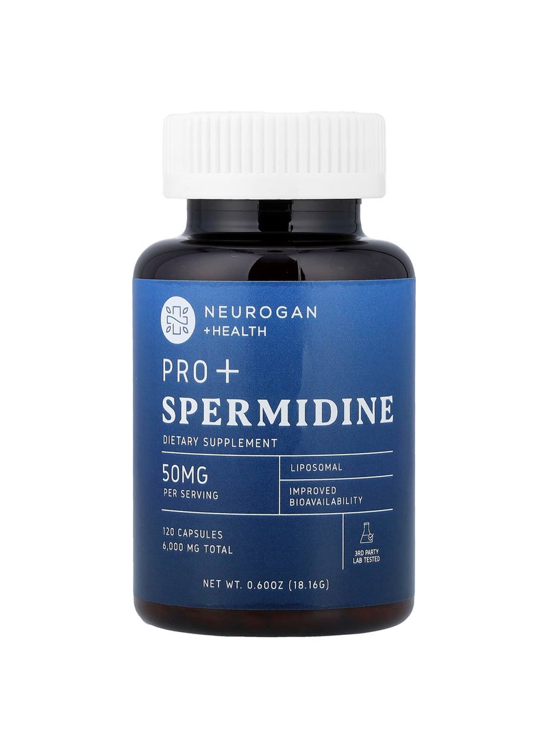 Neurogan Pro+ Spermidine, 120 Capsules, 0.6 oz (18.16 g)