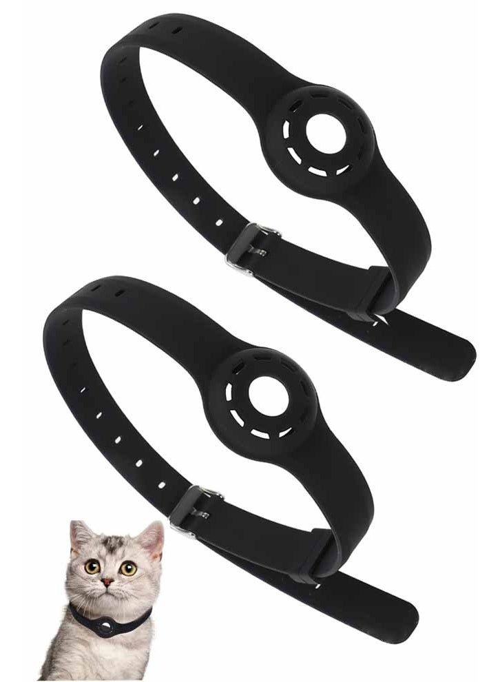 غطاء حماية ثنائي لطوق الحيوانات الأليفة، متوافق مع الكلاب والقطط، خفيف الوزن، مقاوم للخدش، أسود اللون، للاستخدام اليومي - Image 1