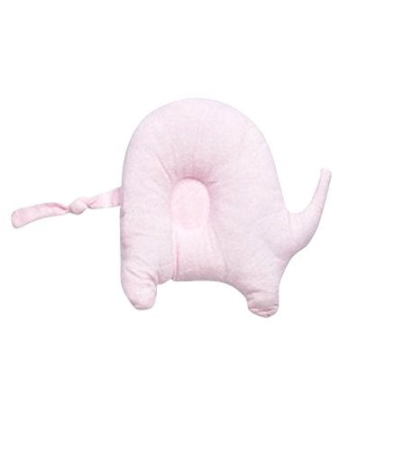 Mummamia-Infant Essentials Organic Cotton Extra-Soft Contoured Elephant Shape Baby Head Pillow -Knotty Tails - Image 2