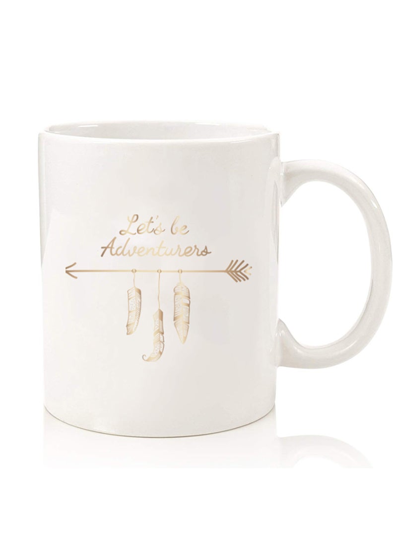 Theodor Premium Quality Two Sided Printed Coffee Mug Tea Cup For Home Office, Kids Men Women lets lost - Image 1