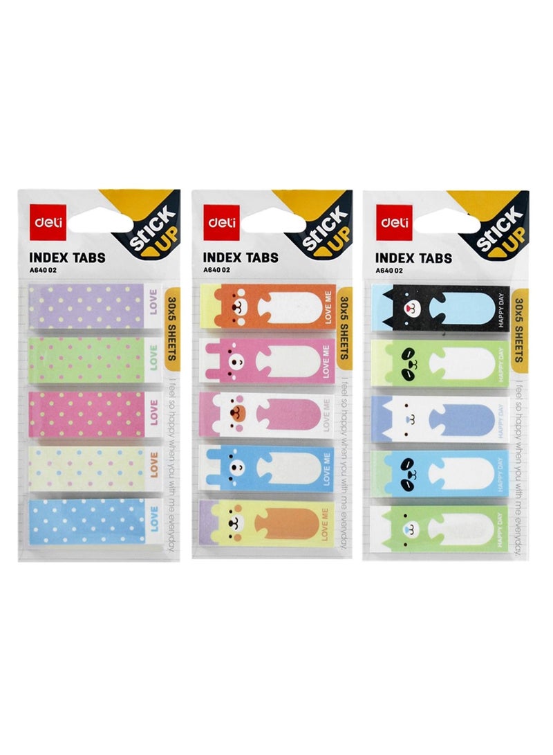 Deli 3-Pack Fancy Sticky Notes Multicolour - Image 1
