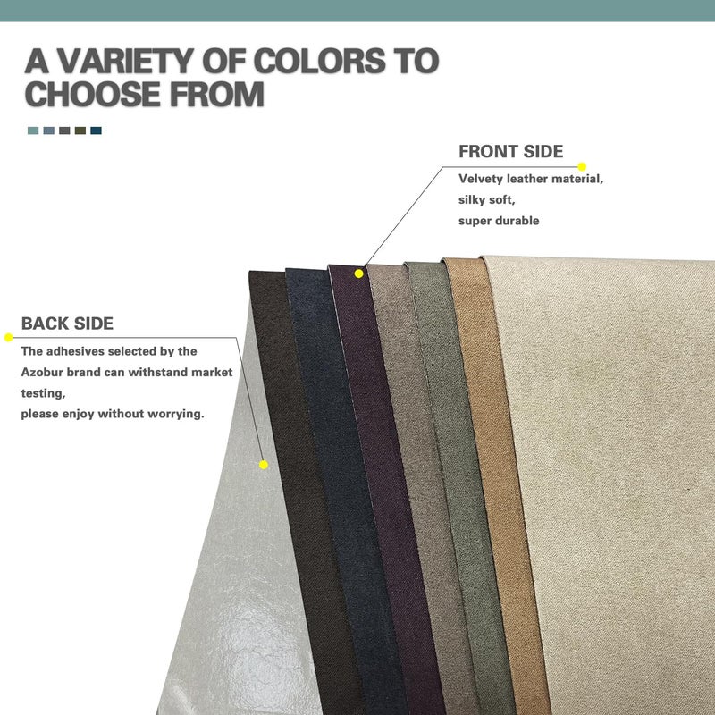 Azobur Velvet Repair Patch, Self-Adhesive Flannel Fabric Patch, Multi Colors, Microfiber Patchï¼ŒCan be Used to Patch Sofas, Car Seats, Handbags, Jacket Holes and Tears (Brown) - Image 3