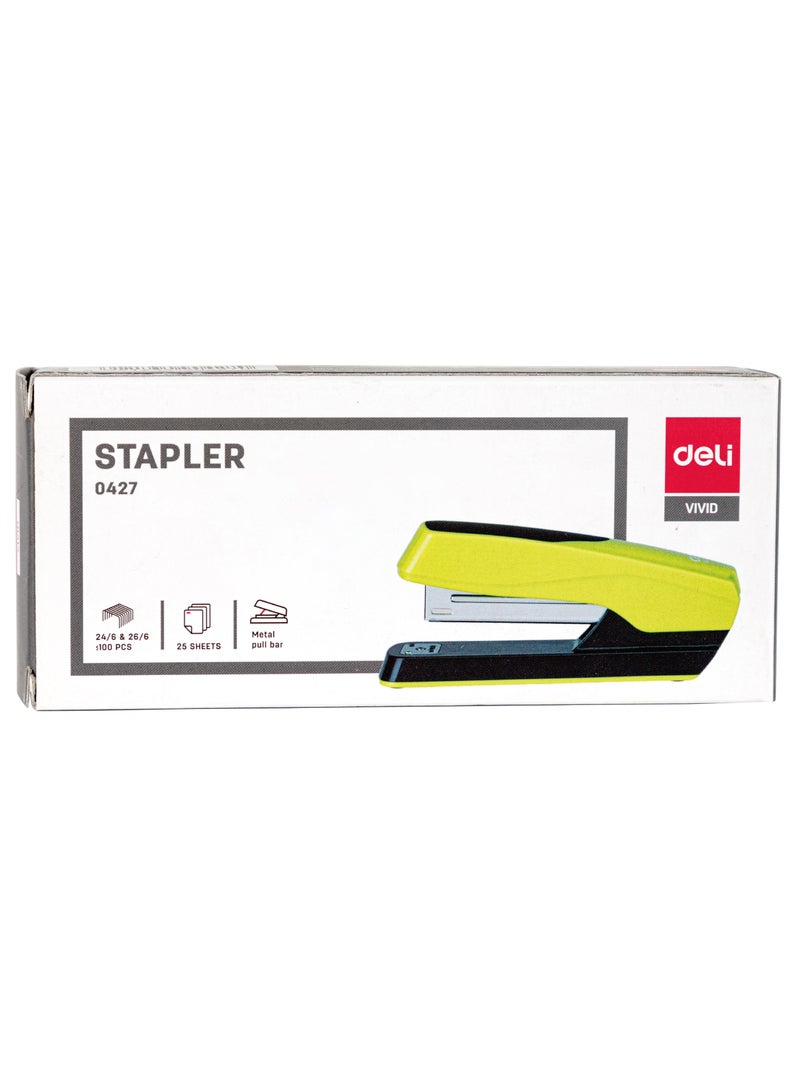Deli E0427 Stapler 1 piece, 25 Sheets Capacity Compatible with 24/6 and 26/6 Staples White/Blue/Green 鈥?For Office Use - Image 2