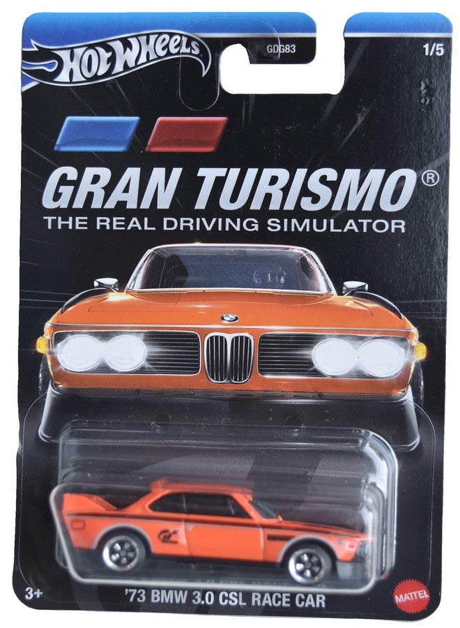 MATCHBOX سيارة سباق بي إم دبليو 3.0 CSL من هوت ويلز في علبة الثقاب '73، محاكي القيادة الحقيقي [برتقالي] 1/5