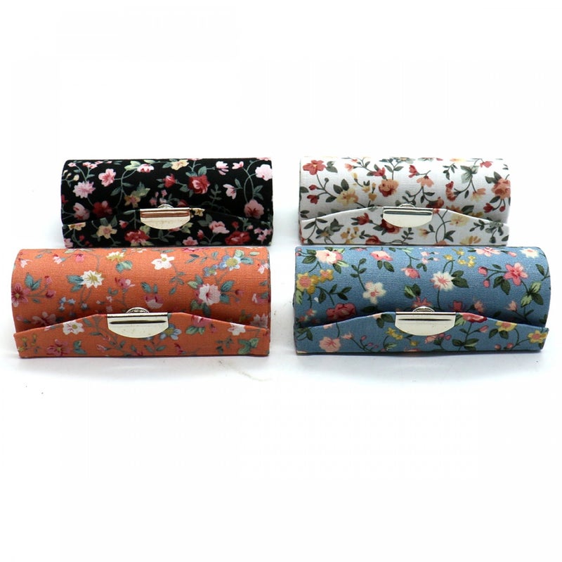 SenseYo 4 Pcs Ladies Floral Lipstick Case Holder with Mirror, Cosmetic Storage Kit Makeup Travel Cases Organizer Bag for Purse - Image 2