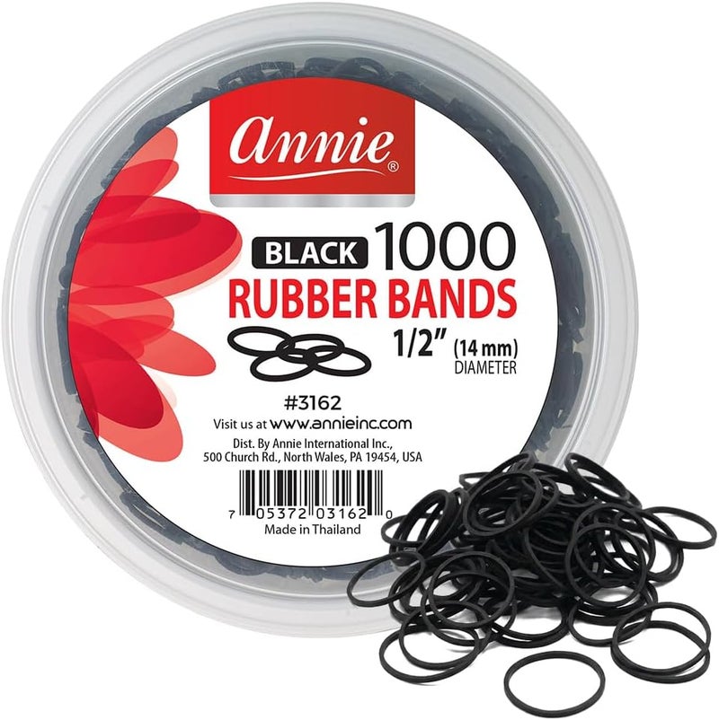 Annie Various color options FIAHNG 1000 RUBBER BANDS 1/2" #BLACK UV resistant - Image 1
