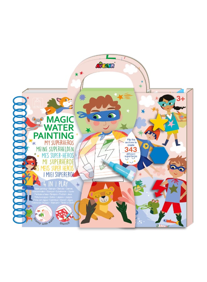 Avenir Magic Water Painting, My Superheros Multicolour | Ideal for rainy days, indoor play, mess-free painting, travel and holidays |  Ideal for Ages 3+ - Image 1