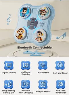 Super ZYouth Smart Music Boxing Machine, Boxing Workout Machine for Kids, Bluetooth Wall Boxing Machine with Led  - Image 3