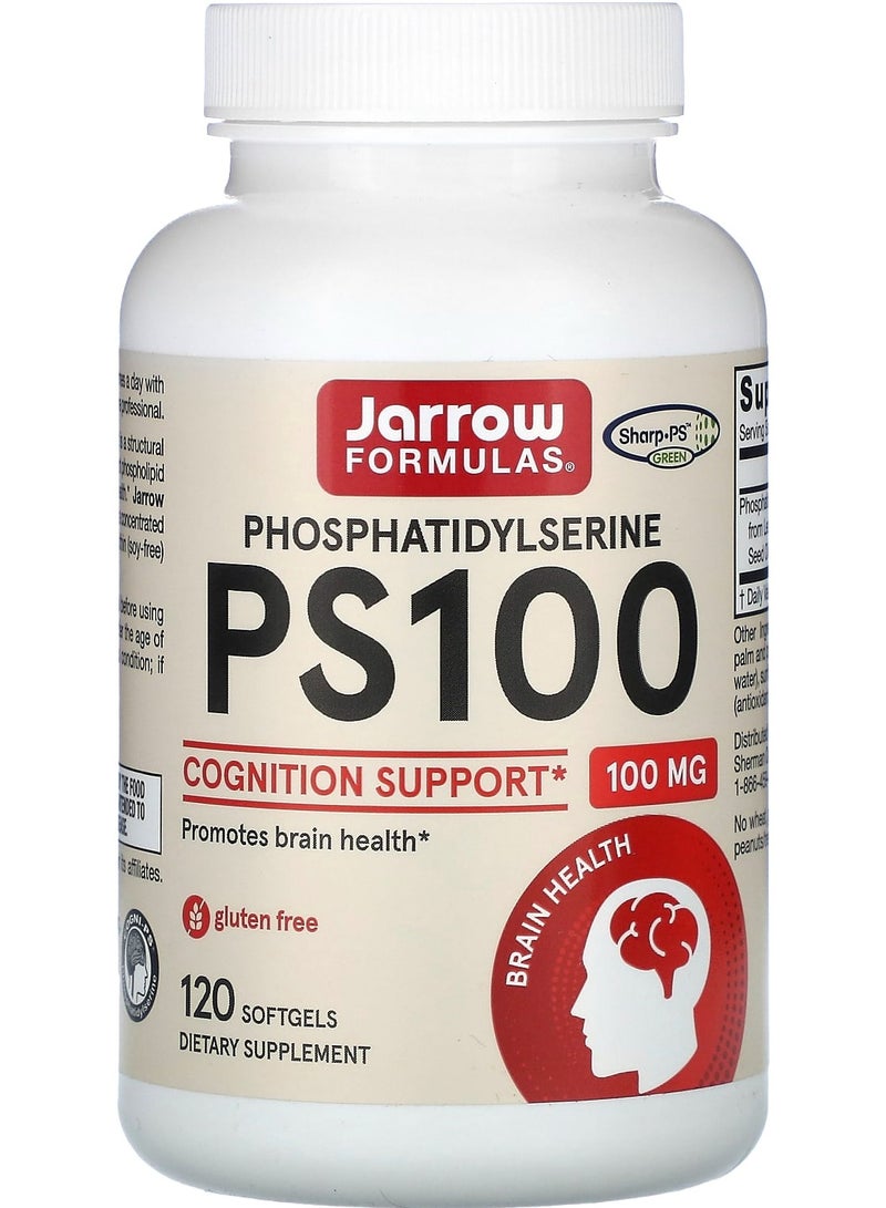 jarrow formulas PS100, Phosphatidylserine, 100 mg, 120 Softgels