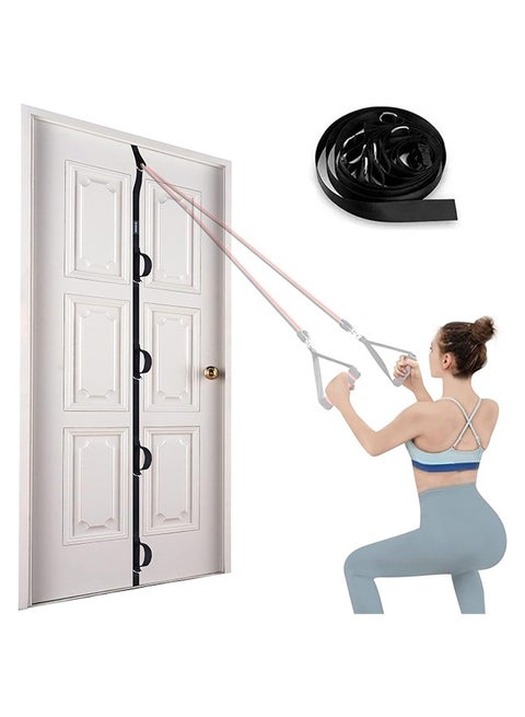 حزام مرساة الباب لتمارين عصابات المقاومة ، مرفق رياضي مرساة متعدد النقاط للياقة البدنية المنزلية ، معدات تجريب مقاومة شريط الباب المحمولة ، سهلة التركيب ، خالية من اللكمات ، خالية من الأظافر