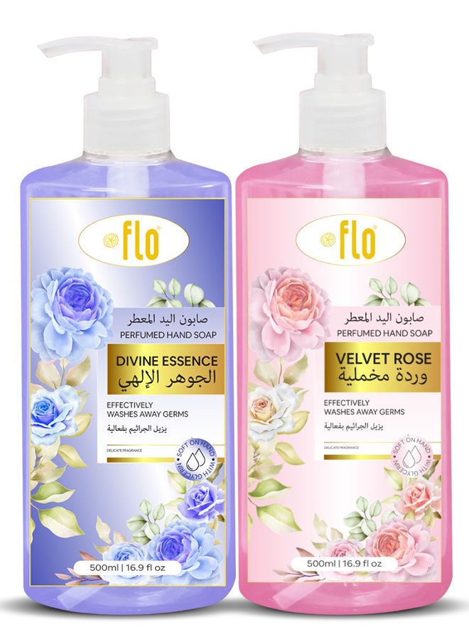 فلو غسول اليدين بخلاصة ديفاين وزهر البرتقال، عبوة من قطعتين، 500 مل - Image 1