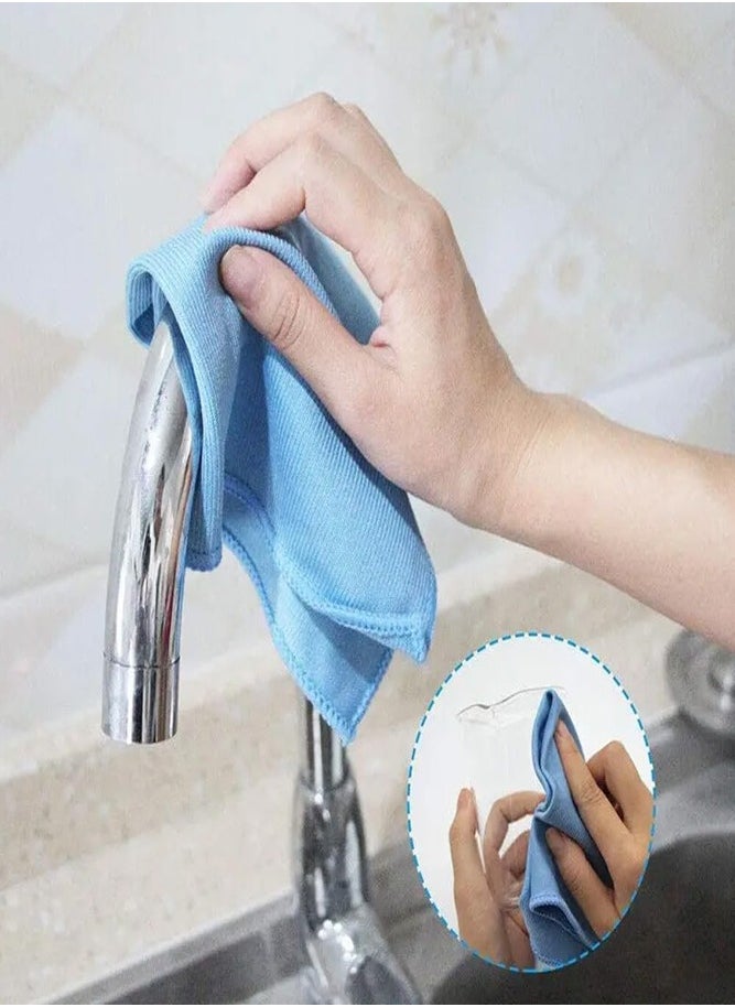 BELLSBERRY - 3-Pack Microfiber Glass Cleaning Cloths – Streak-Free, Reusable, Eco-Friendly Towels for Windows, Mirrors, and Cars - Image 1