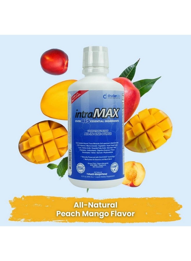 DRUCKER Labs - IntraMAX 2.0 Organic Liquid Multivitamin, Non GMO, Dairy Free, Gluten Free, Magnesium, Vitamin D, C and E, Zinc (32 oz., Peach Mango) - Image 3