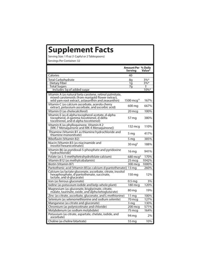 DRUCKER Labs - IntraMAX 2.0 Organic Liquid Multivitamin, Non GMO, Dairy Free, Gluten Free, Magnesium, Vitamin D, C and E, Zinc (32 oz., Peach Mango) - Image 2
