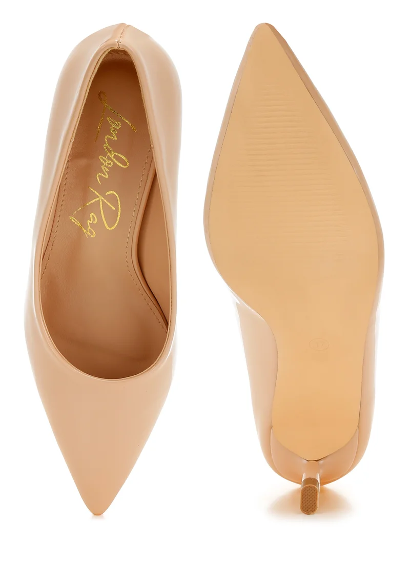London Rag Pointed Toe Fantasy Heel Pumps in Beige