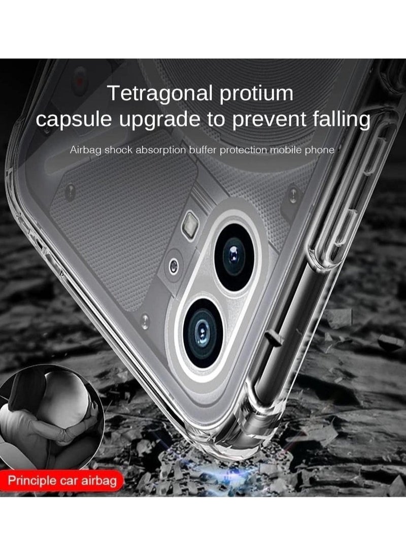 Raxoom Case for Nothing Phone 1 Case Cover Clear Back Air Cushion Soft Silicone Shockproof Anti-Scratch Protective Bumper Shell Corner for Nothing Phone - Image 2