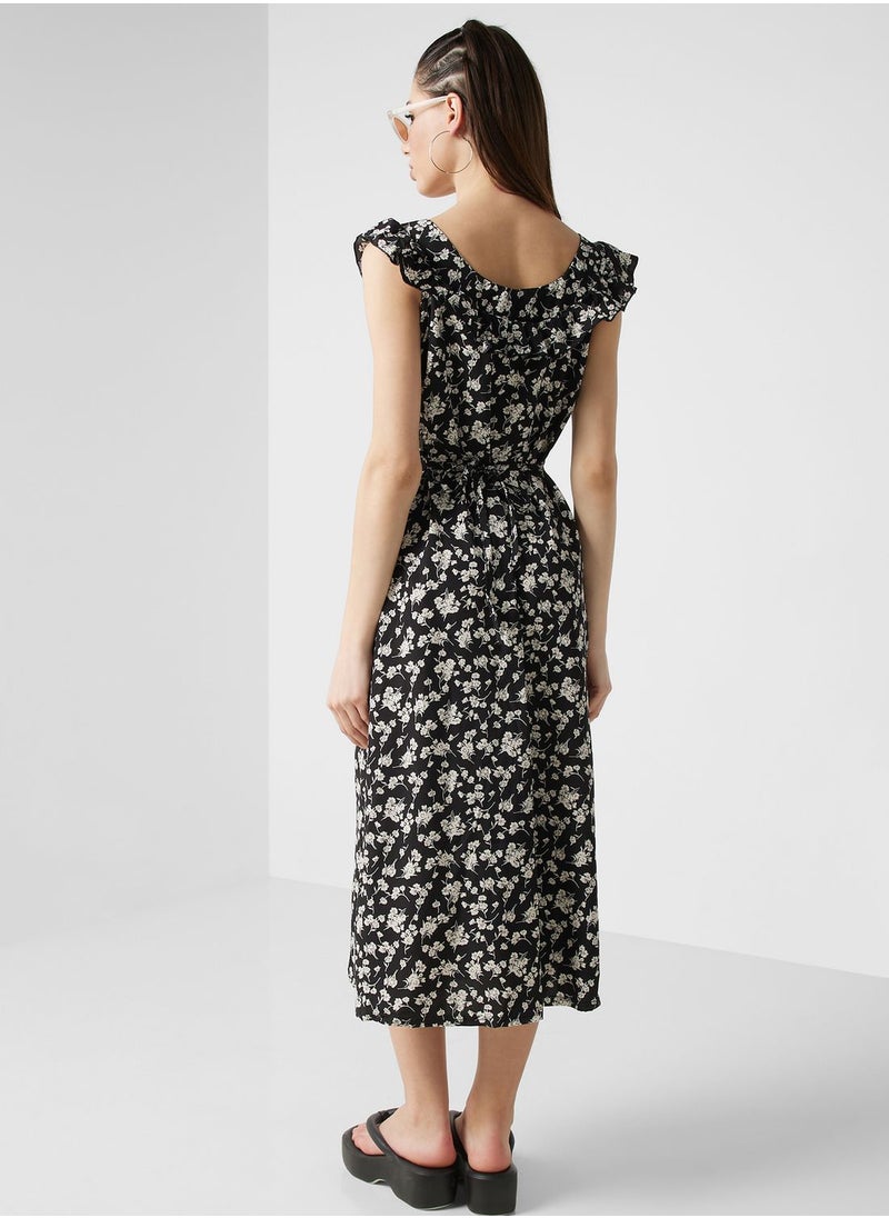 Ginger - Square Neck Printed Dress - Image 1