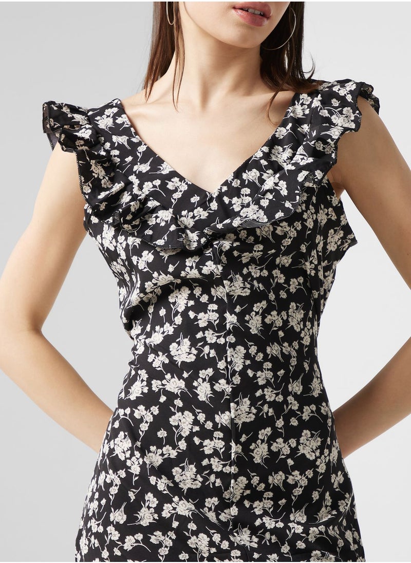 Ginger - Square Neck Printed Dress - Image 1
