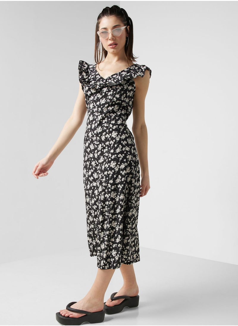 Ginger - Square Neck Printed Dress - Image 1