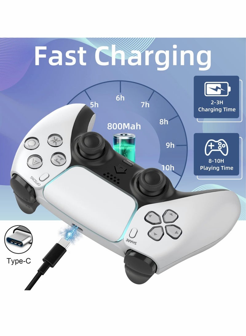 كاست ويف وحدة تحكم ألعاب متوافقة مع PS4/Pro/Slim/Android/PC، وحدة تحكم لاسلكية مع مكبر صوت مدمج، مقبس سماعة رأس ستيريو، اهتزاز مزدوج، زر تشغيل توربو تلقائي، مستشعر حركة 6 محاور - Image 3