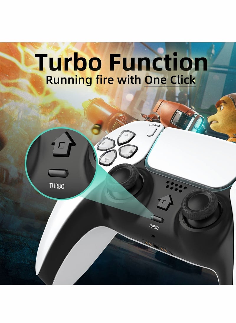 كاست ويف وحدة تحكم ألعاب متوافقة مع PS4/Pro/Slim/Android/PC، وحدة تحكم لاسلكية مع مكبر صوت مدمج، مقبس سماعة رأس ستيريو، اهتزاز مزدوج، زر تشغيل توربو تلقائي، مستشعر حركة 6 محاور - Image 4