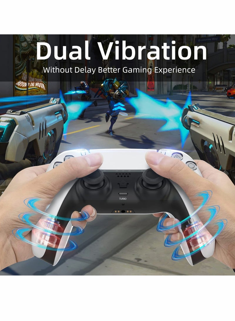 كاست ويف وحدة تحكم ألعاب متوافقة مع PS4/Pro/Slim/Android/PC، وحدة تحكم لاسلكية مع مكبر صوت مدمج، مقبس سماعة رأس ستيريو، اهتزاز مزدوج، زر تشغيل توربو تلقائي، مستشعر حركة 6 محاور - Image 5