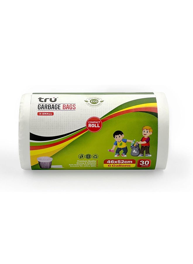Tru - Garbage Bags Compact Roll White 46x52cm - Pack of 3 - Image 1