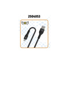 BOD iPhone cable, 2 meters, black fabric, Bod brand  - Image 5