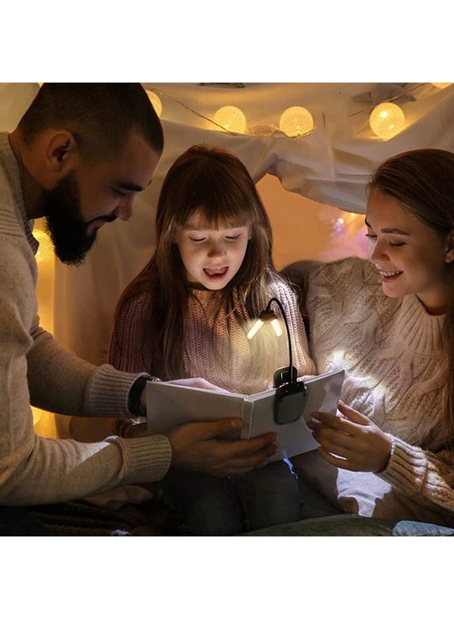 Vekkia 14 LED Rechargeable Book-Light for Reading at Night in Bed,Warm/White Reading Light with Clamp,180°Adjustable Mini Clip on Light,Lightweight Eye Care Book Light Perfect for Readers & Kids - Image 4