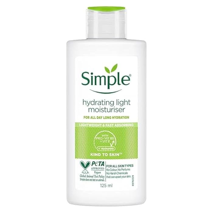 Simple Kind to Skin Hydrating Light UK’s #1 Facial Skin Care brand* Moisturiser for 12-hour Moisturisation 125 ml - Image 1