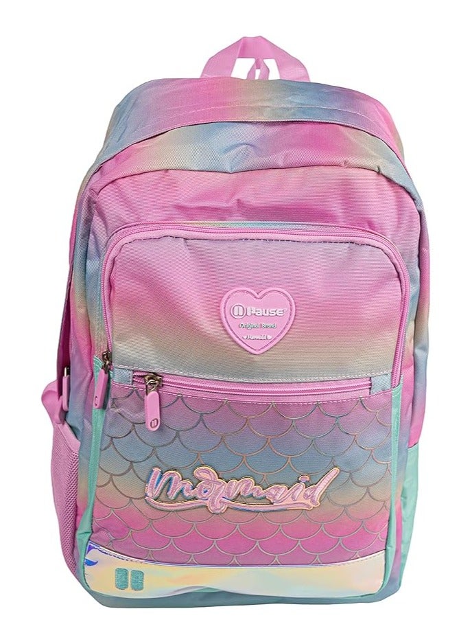 Rainbow max Pause Backpack for School College Student Travel Business Hiking , Bookbag with Pencil Case & 1 Main Compartment & 2 Front Pockets & 1 Side Pocket 17.5" - Image 1